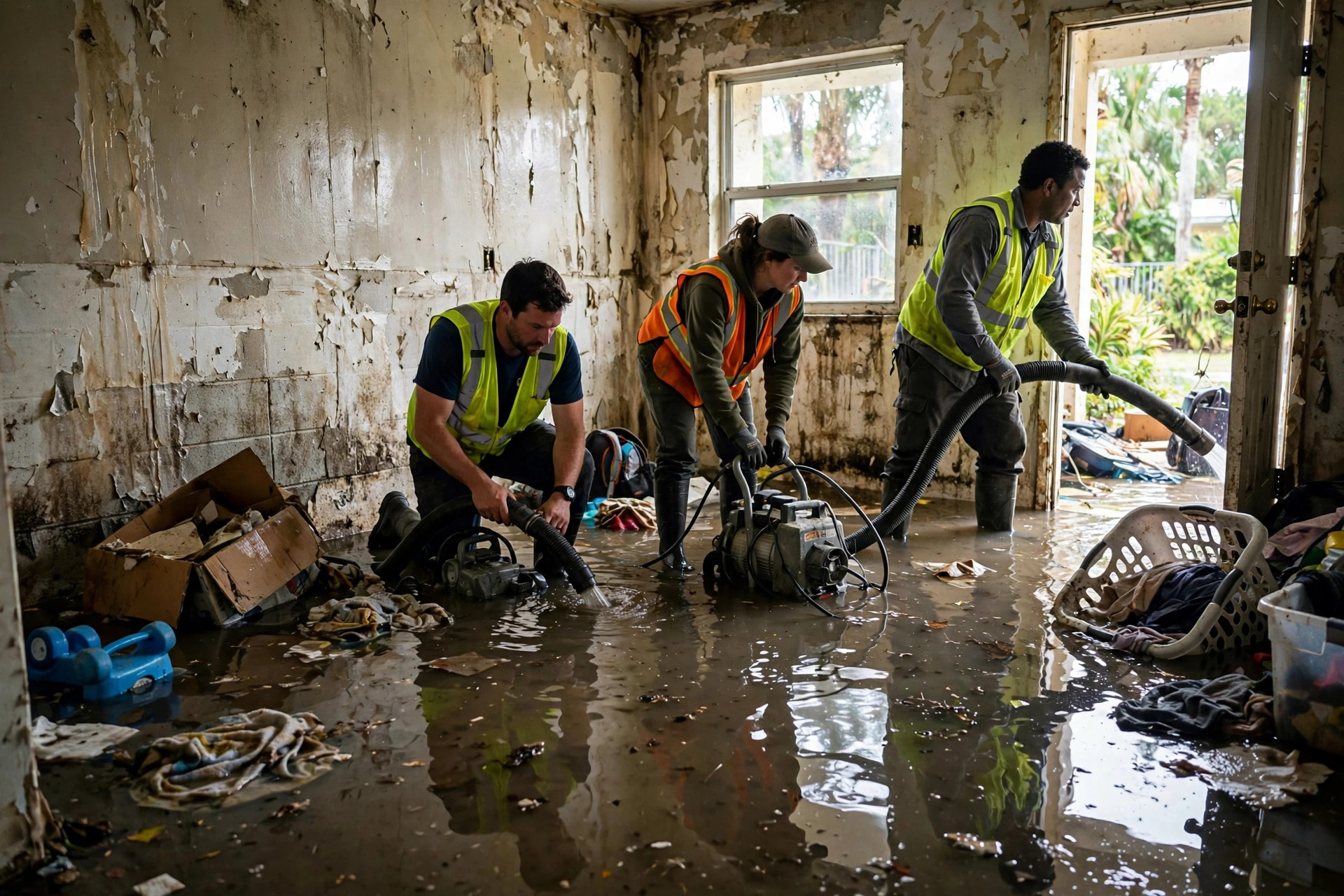 Basement Flood Cleanup in Miami, Florida – Call for Fast Water Removal