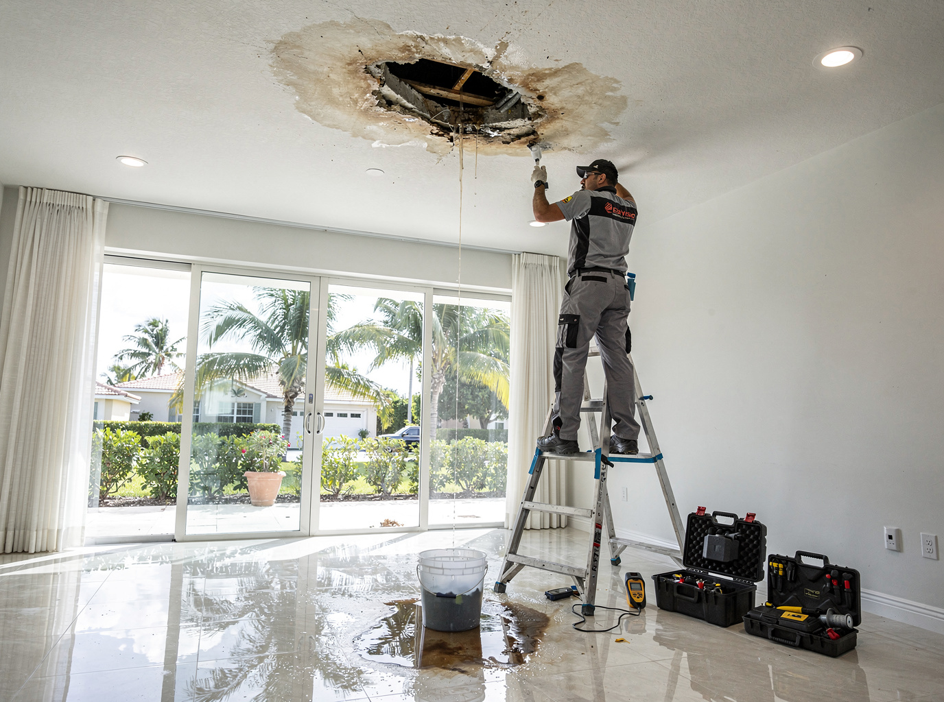 Ceiling Leak Repair in Aventura, FL – Stop Water Damage Before It Gets Worse