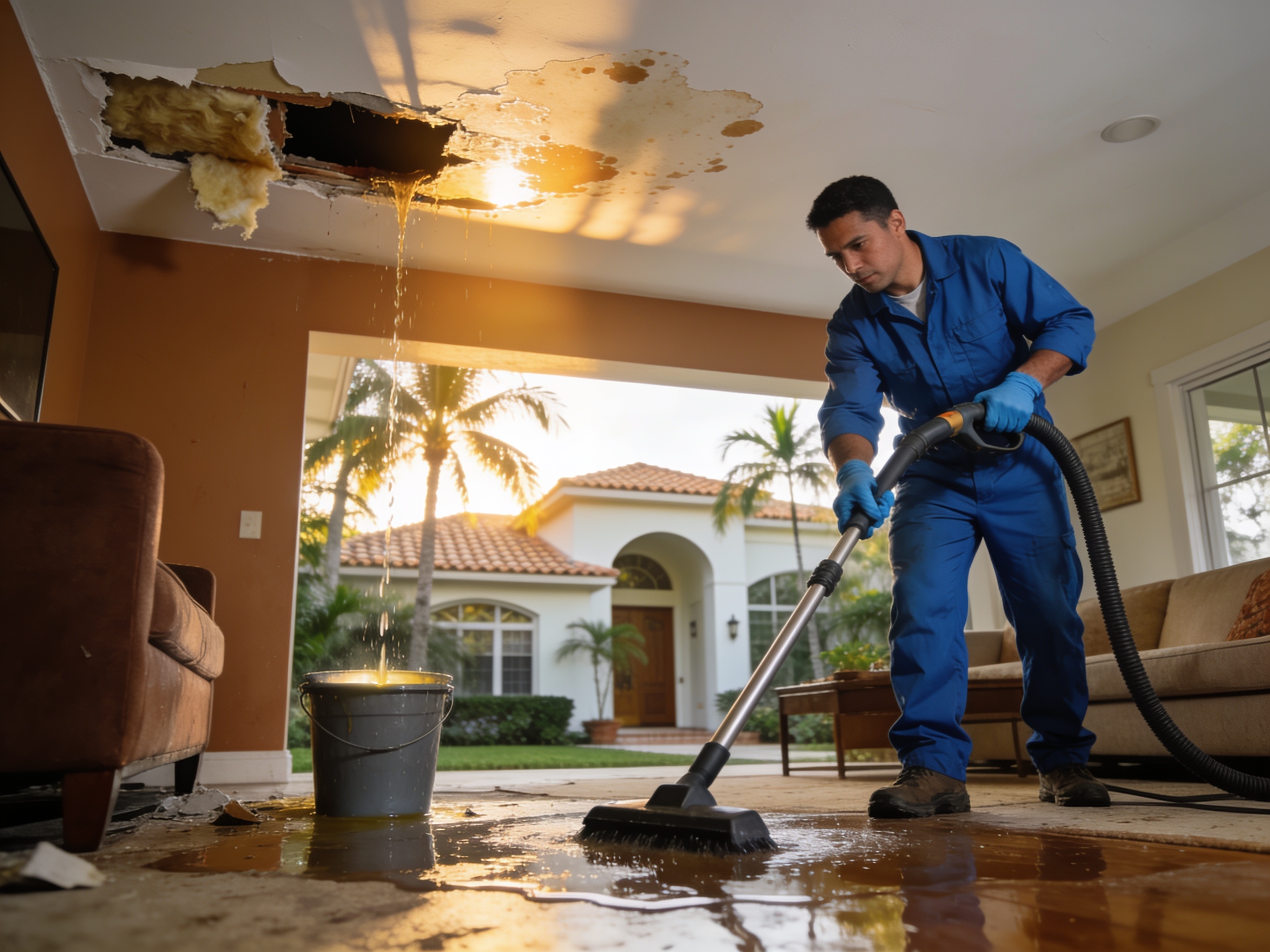 Emergency Roof Leak Cleanup in Coral Gables, FL – Protect Your Home from Water Damage